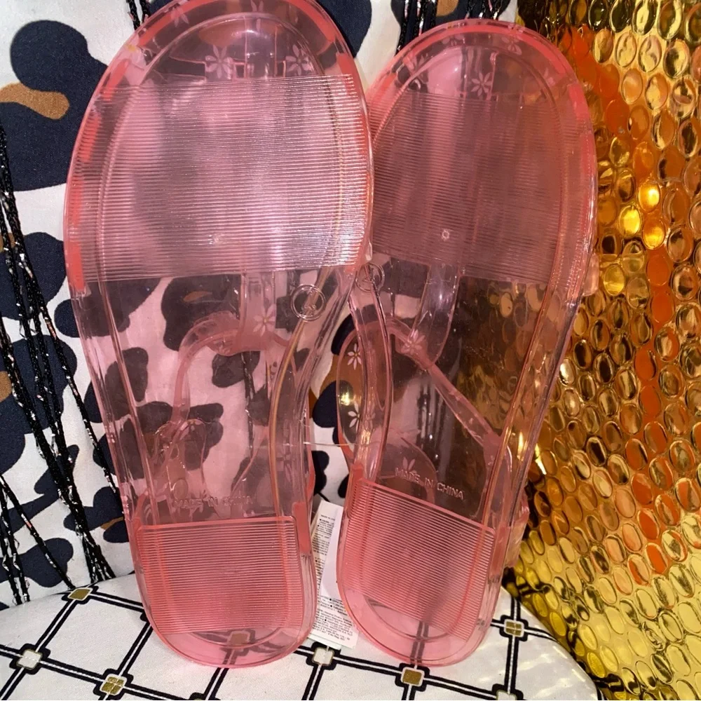 GIRLS GAP PINK DAISY JELLY SANDALS
